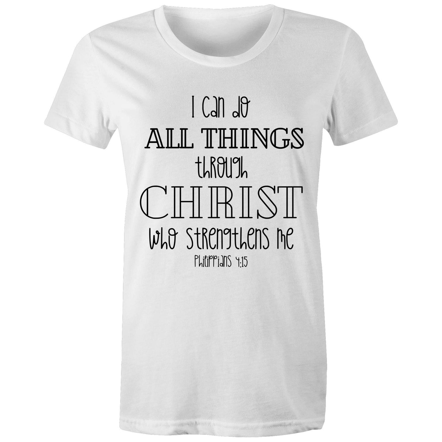 Through Christ Women's Organic Tee