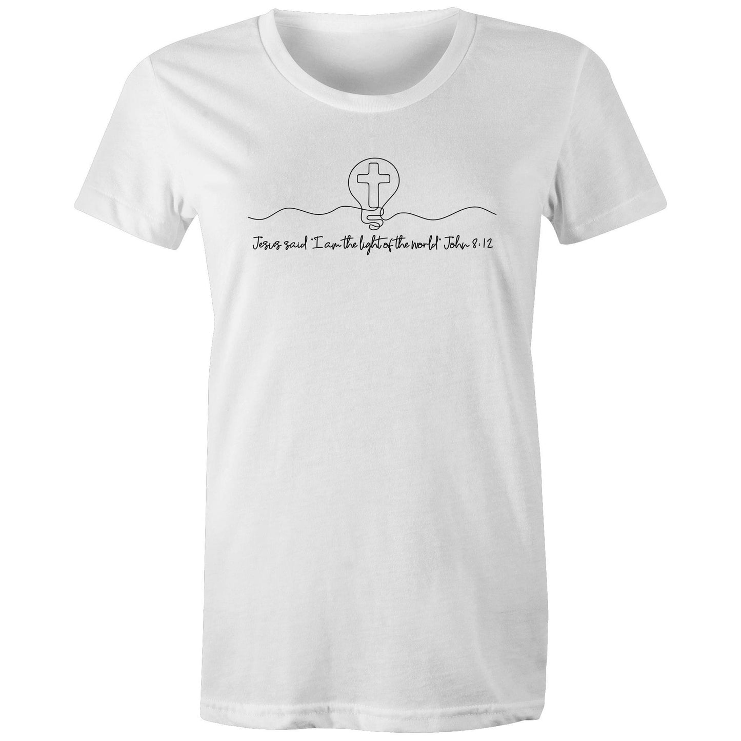 Jesus Said "I am the light of the world" John 8:12 Women's Organic Tee