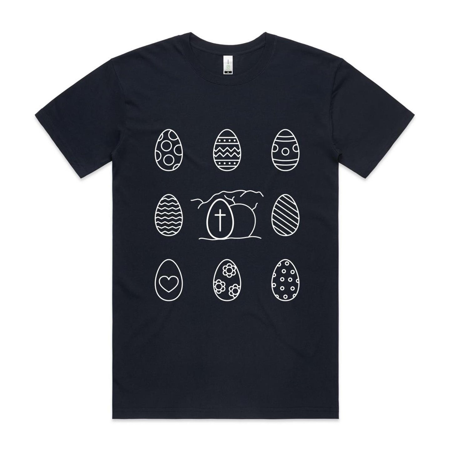 Easter Eggs & Jesus Tomb Mens Organic Tee