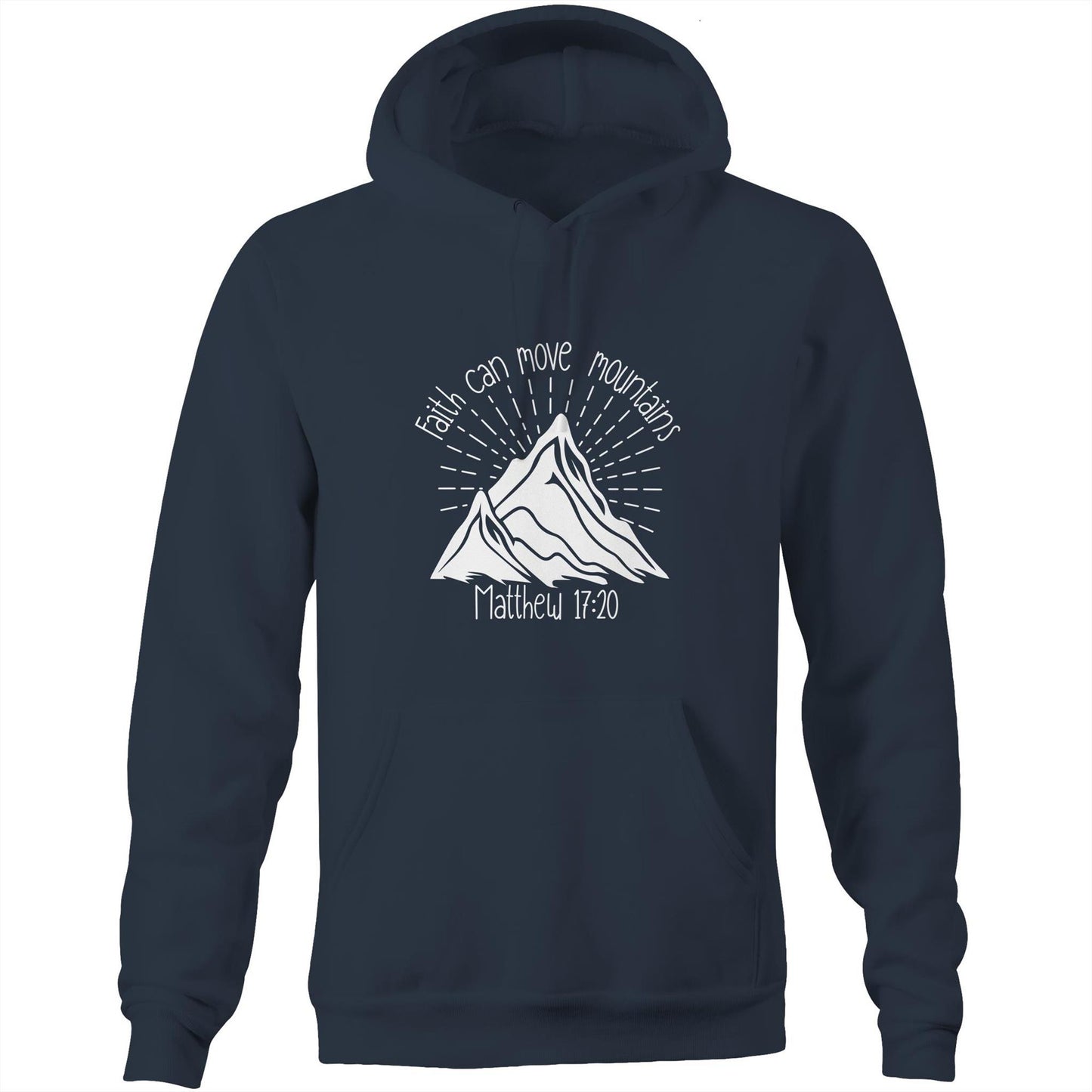 Faith Can Move Mountains Pocket Hoodie Sweatshirt