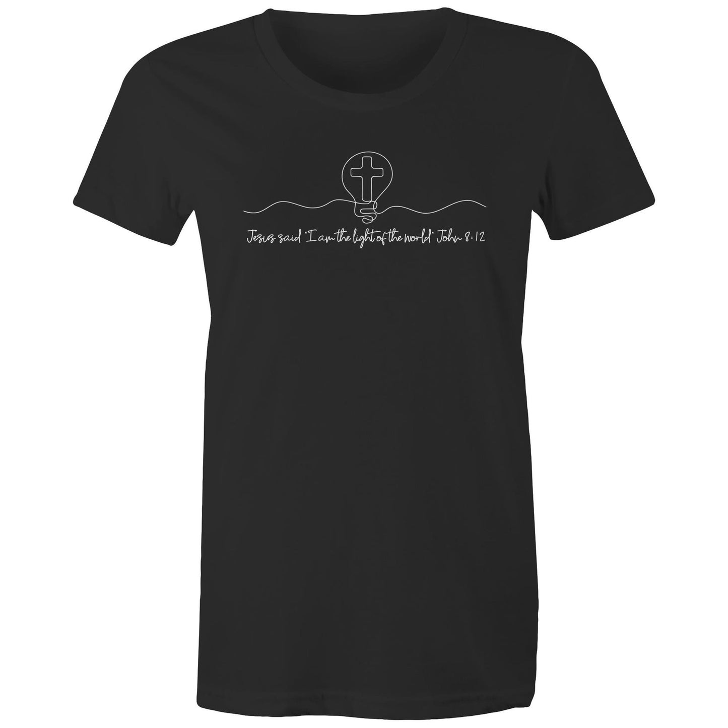 Jesus Said "I am the light of the world" John 8:12 Women's Organic Tee