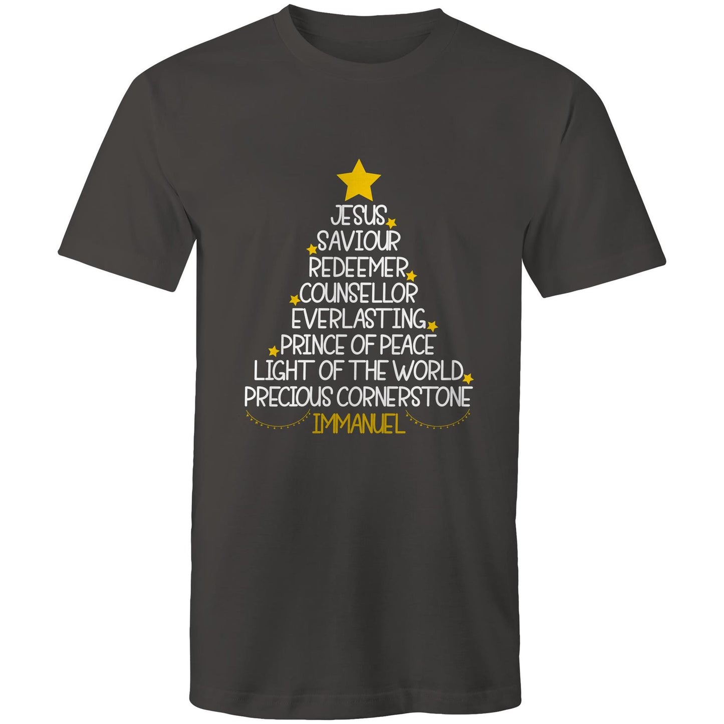 Christmas Tree - Names of Jesus from Isaiah - Mens T-Shirt