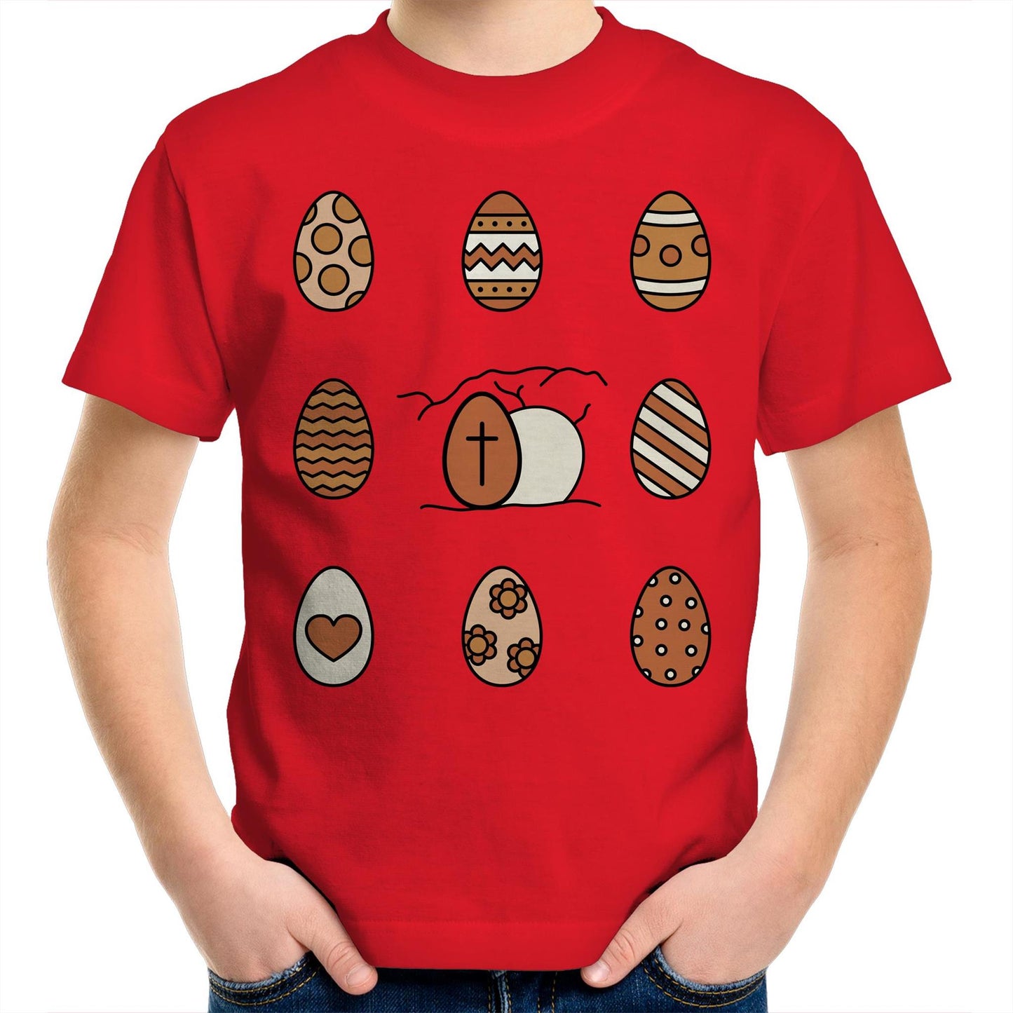 Easter Eggs and Jesus' Tomb Chrisitan Kids Youth T-Shirt