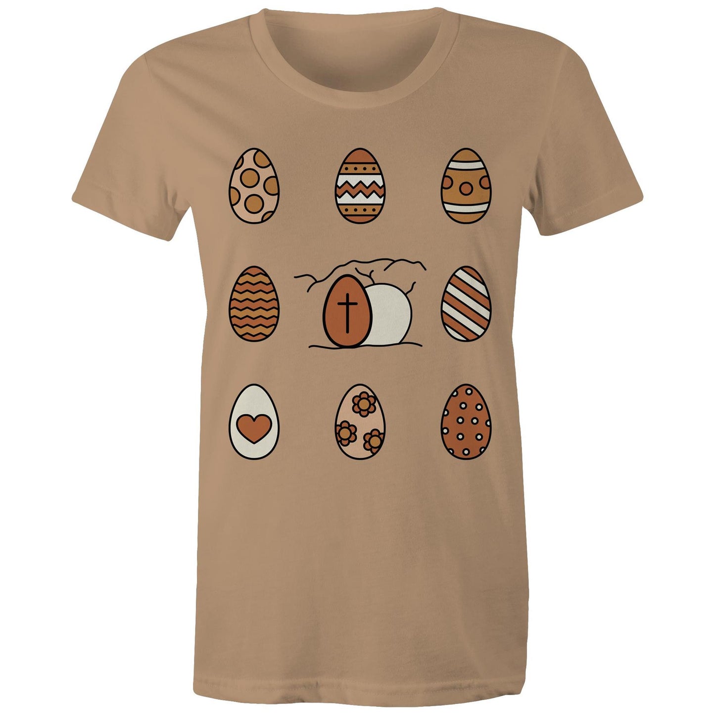 Easter Eggs and Jesus' Tomb Chrisitan Womens T-Shirt