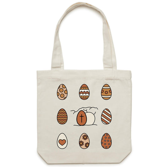 Easter Eggs and Jesus' Tomb Chrisitan Tote Bag - Carrie style