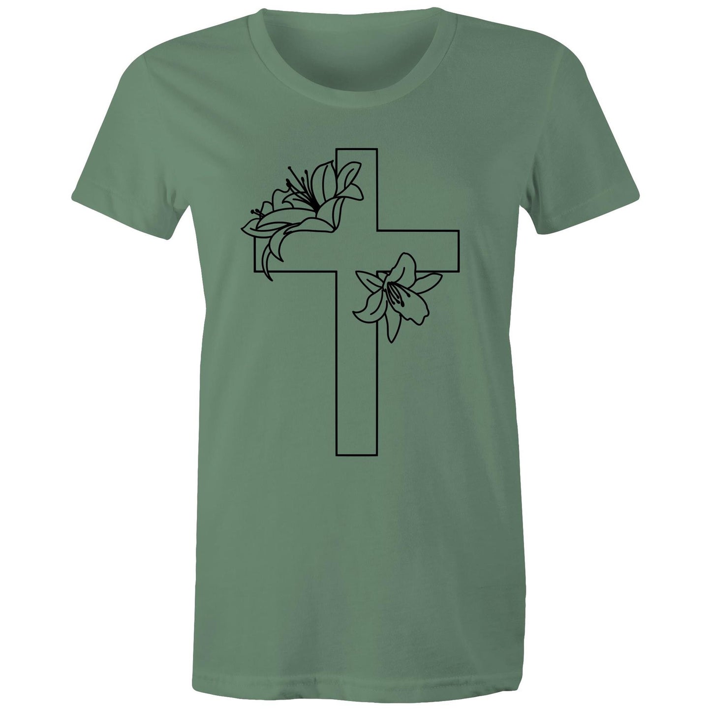 Lilies Cross Women's T-Shirt