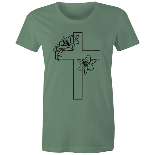 Lilies Cross Women's T-Shirt