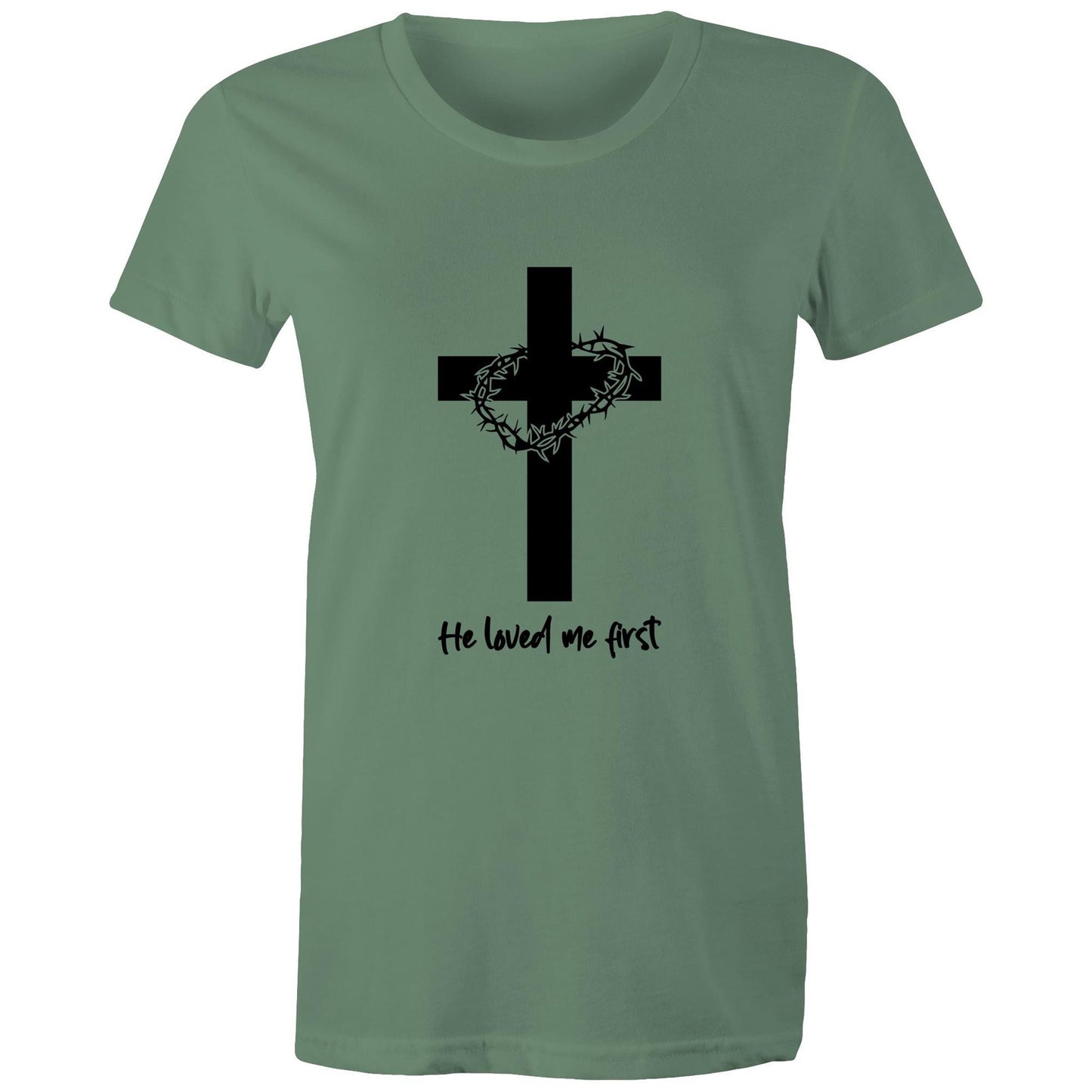 Jesus Christ Loved Me First Women's Tee