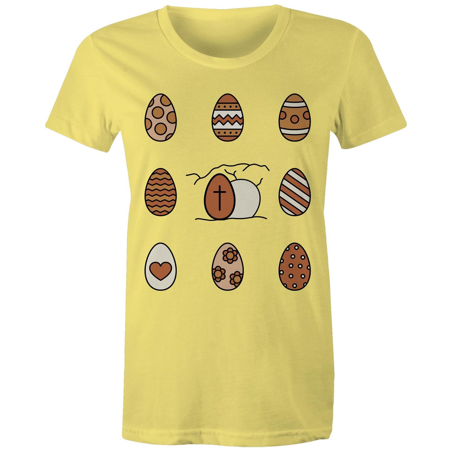 Easter Eggs and Jesus' Tomb Chrisitan Womens T-Shirt