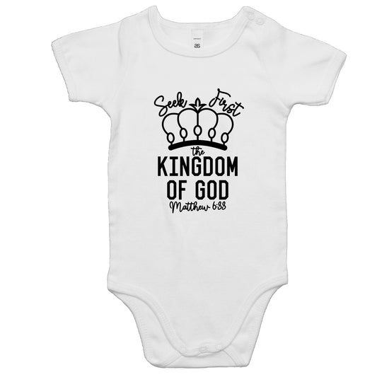Seek First Gods Kingdom Baby Onesie Romper