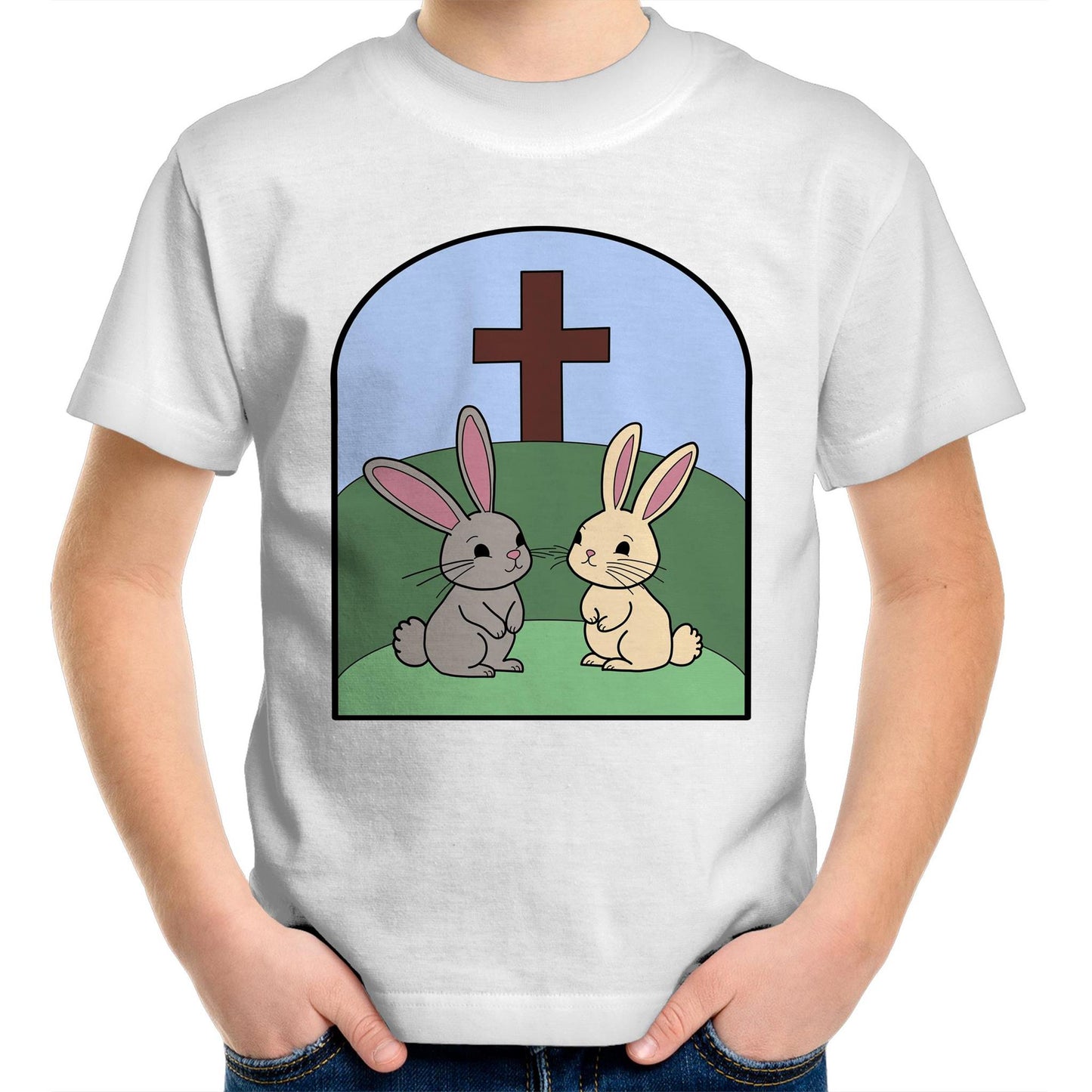 Easter Rabbit Christian Kids Youth T-Shirt