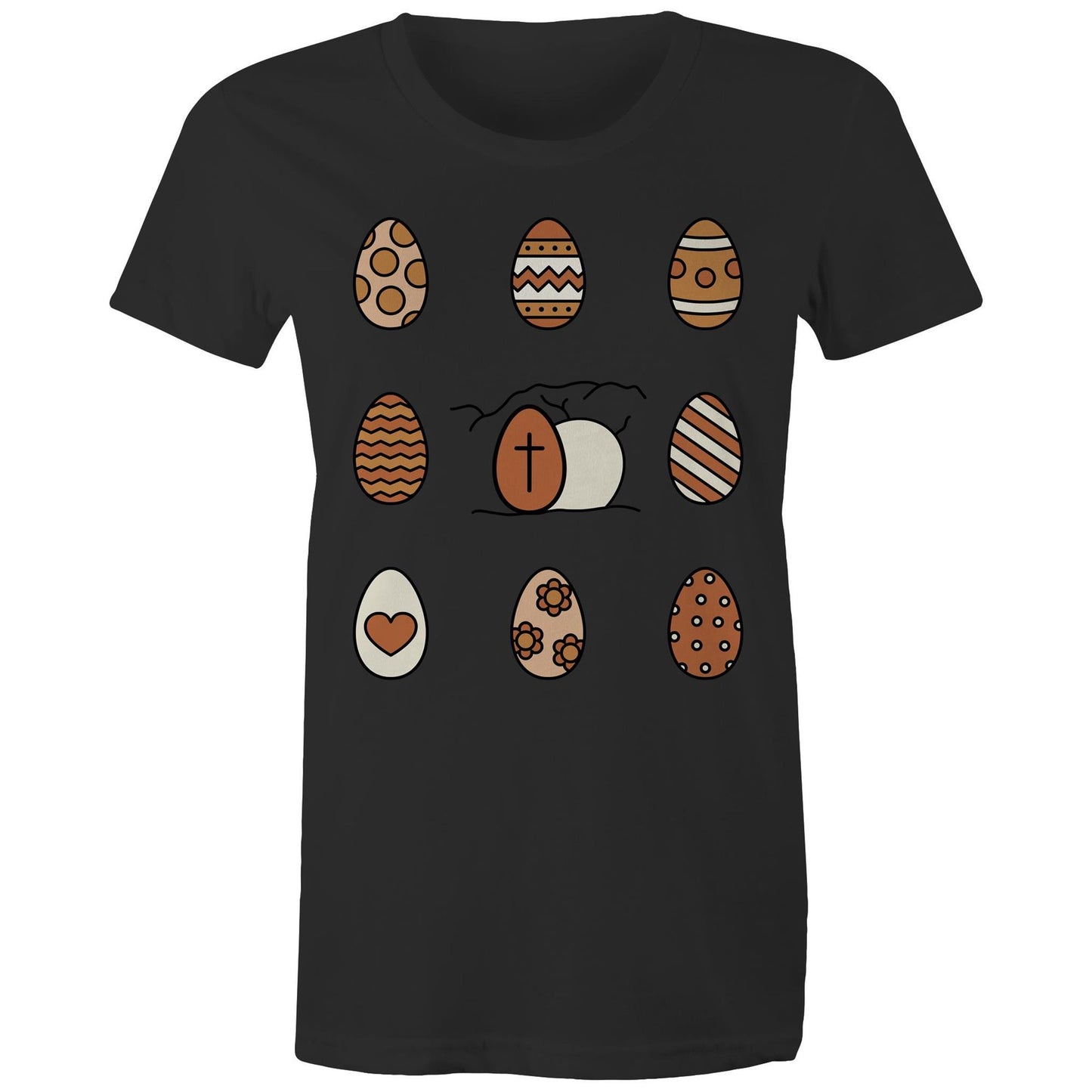 Easter Eggs and Jesus' Tomb Christian Womens Organic T-Shirt