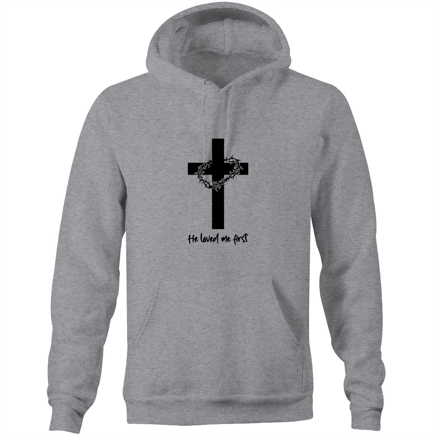 Jesus Christ Loved Me First Pocket Hoodie Sweatshirt