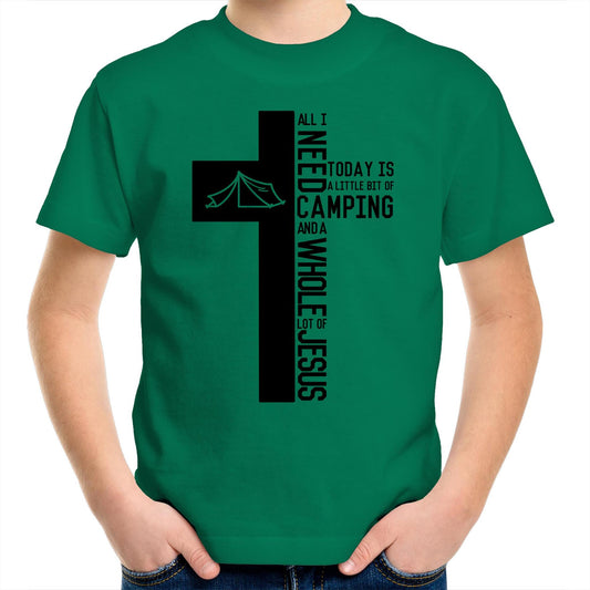 Camping & Jesus Kids Youth T-Shirt