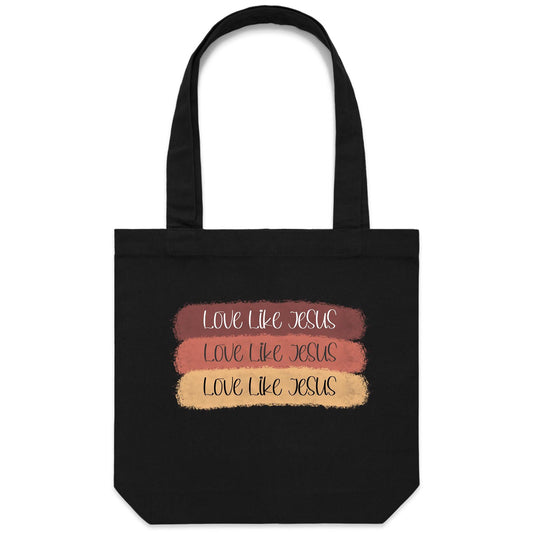 Love Like Jesus Carrie Canvas Tote Bag