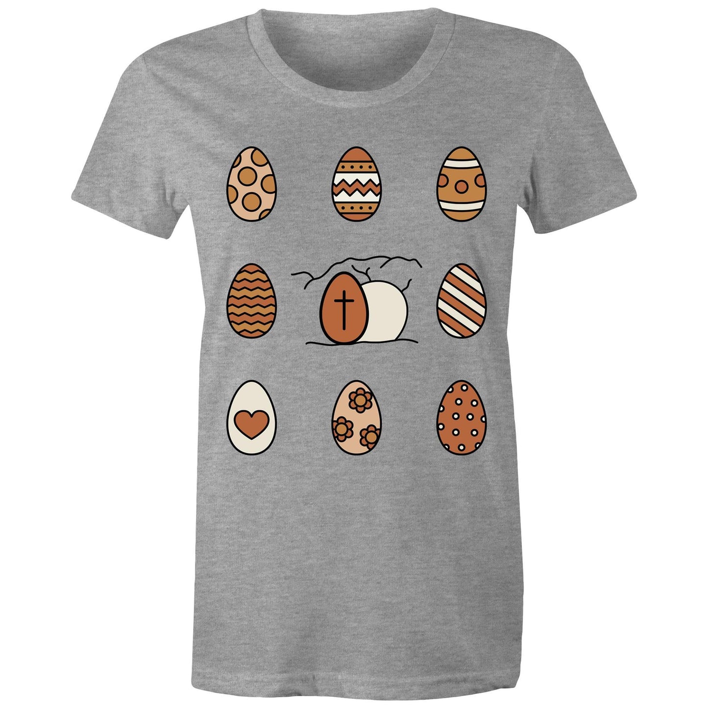 Easter Eggs and Jesus' Tomb Chrisitan Womens T-Shirt