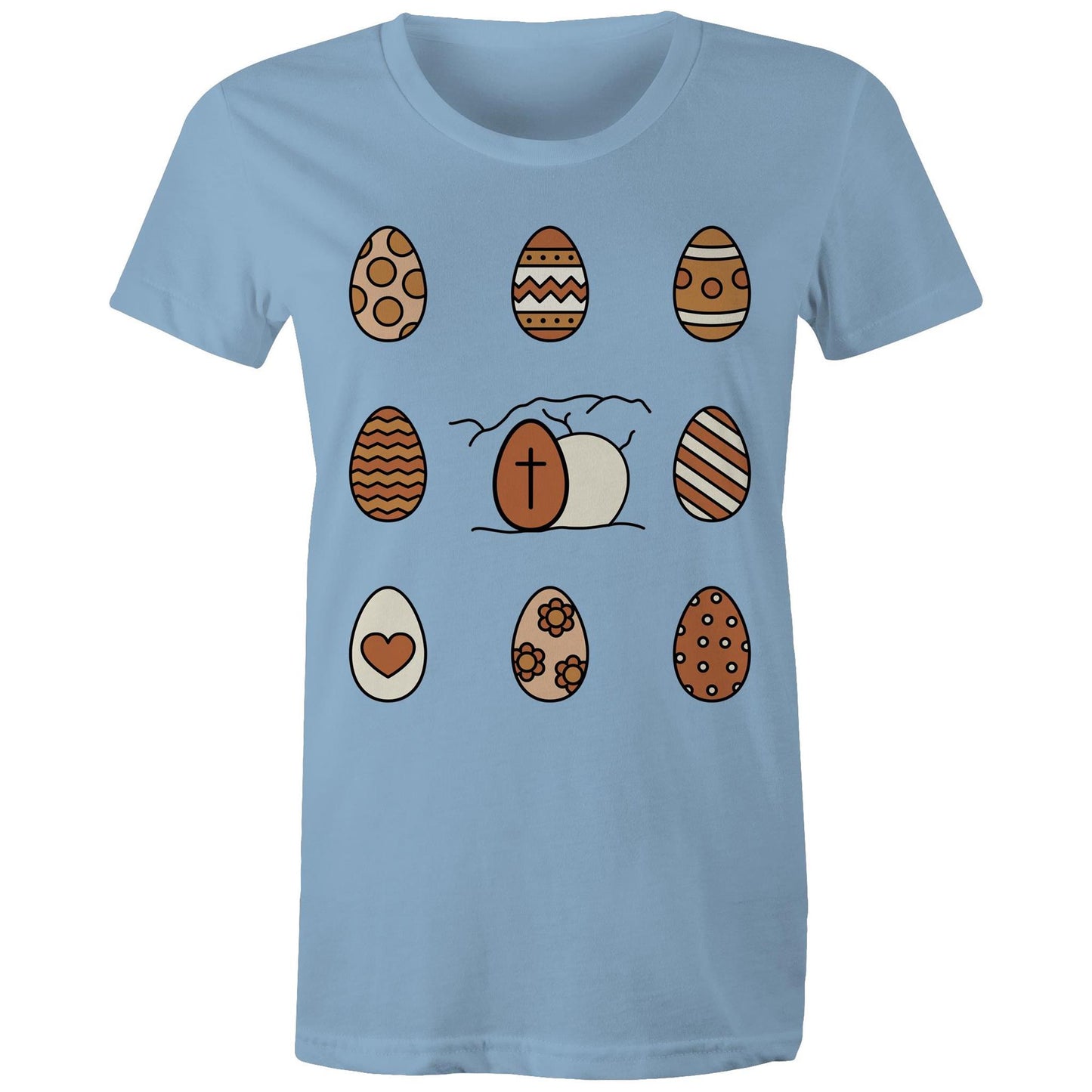 Easter Eggs and Jesus' Tomb Chrisitan Womens T-Shirt