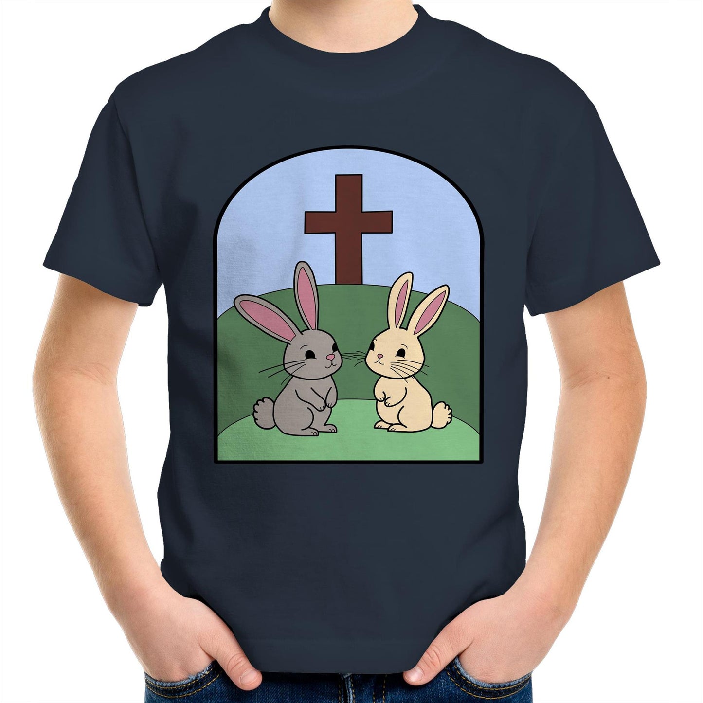 Easter Rabbit Christian Kids Youth T-Shirt