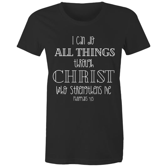 Through Christ Women's Organic Tee