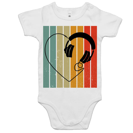 Headphone Love Baby Onesie Romper