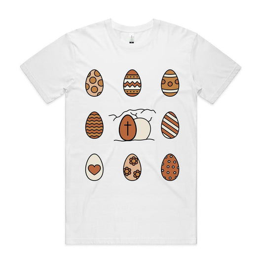 Easter Eggs & Jesus Tomb Mens Organic Tee