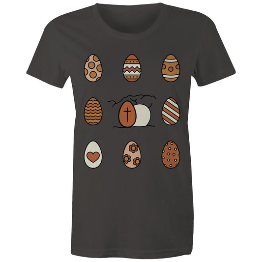 Easter Eggs and Jesus' Tomb Chrisitan Womens T-Shirt