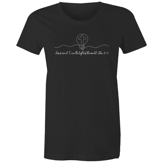 Jesus Said "I am the light of the world" John 8:12 Women's Organic Tee
