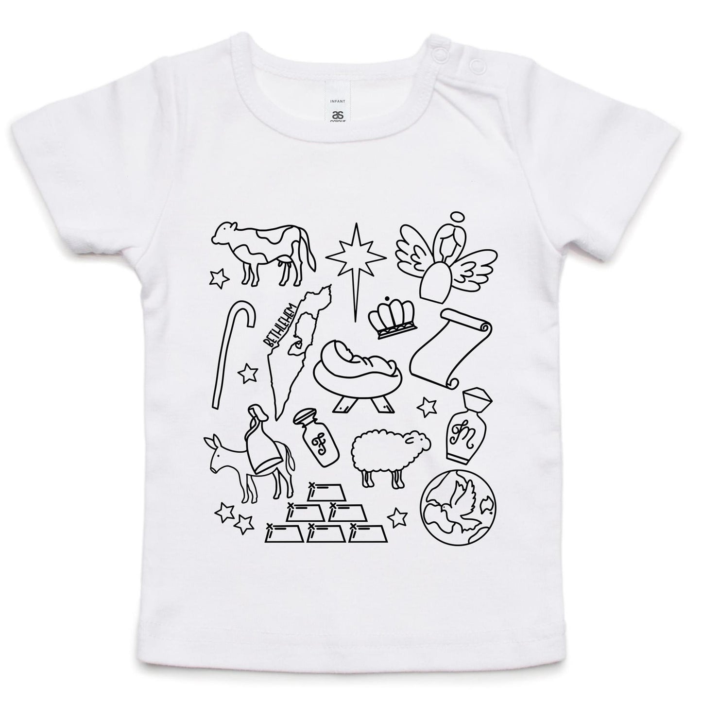 Christmas Nativity Sketch Toddler TShirt