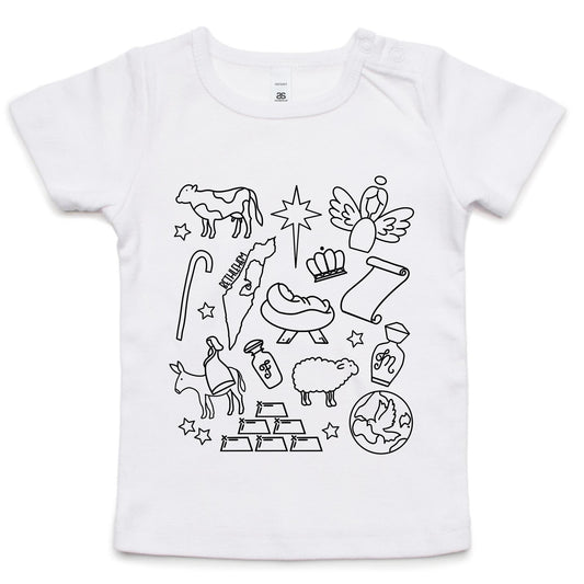 Christmas Nativity Sketch Toddler TShirt