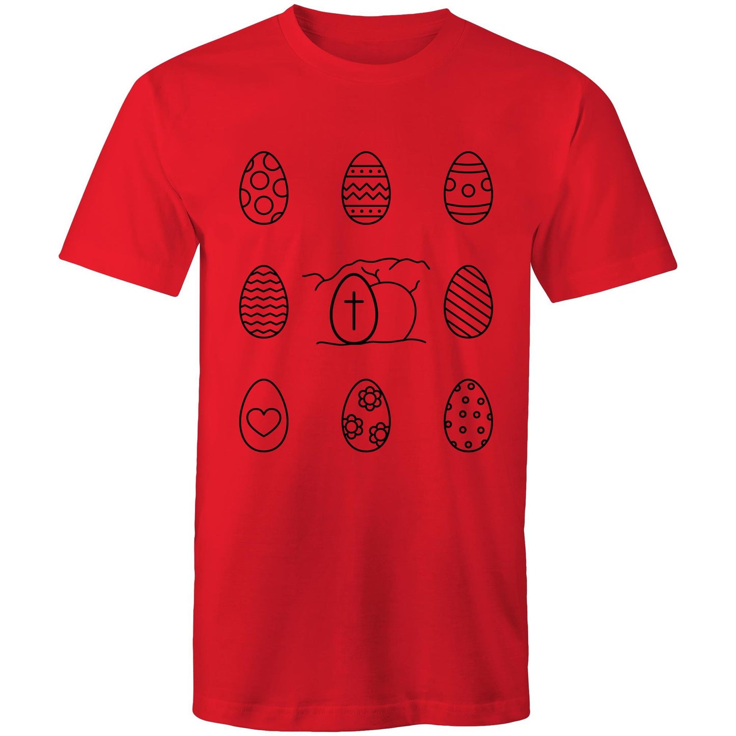 Easter Eggs and Jesus' Tomb Chrisitan Mens T-Shirt