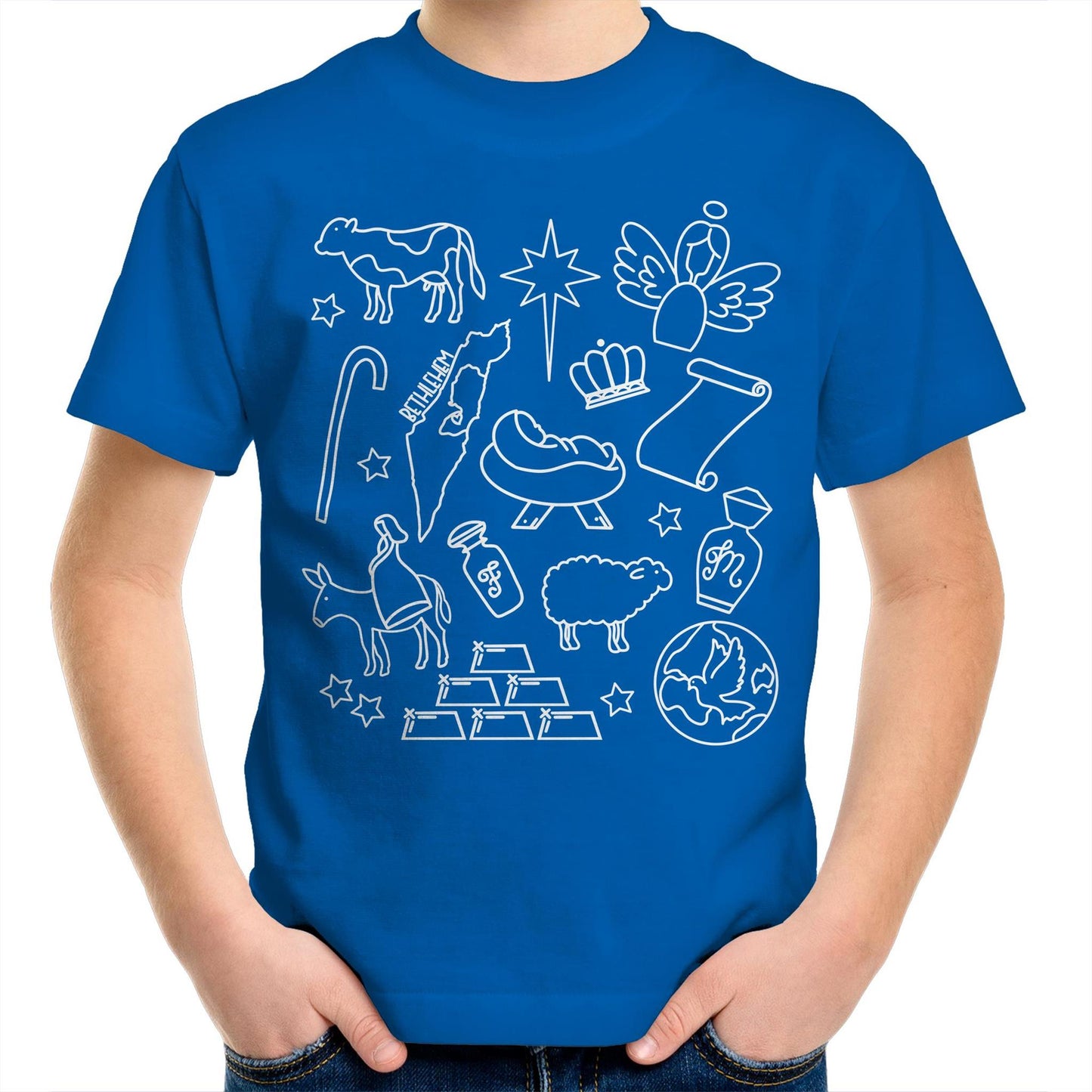 Christmas Nativity Sketch Kids & Youth T-Shirt