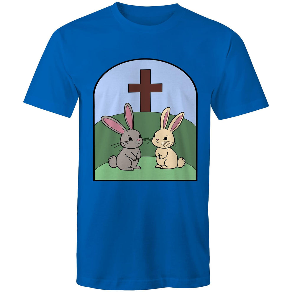 Easter Rabbits at the Cross Christian Mens TShirt – Christianitee