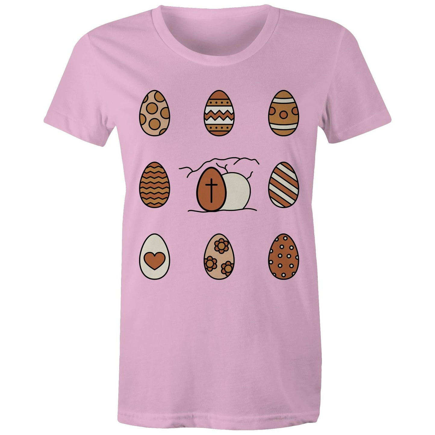 Easter Eggs and Jesus' Tomb Chrisitan Womens T-Shirt