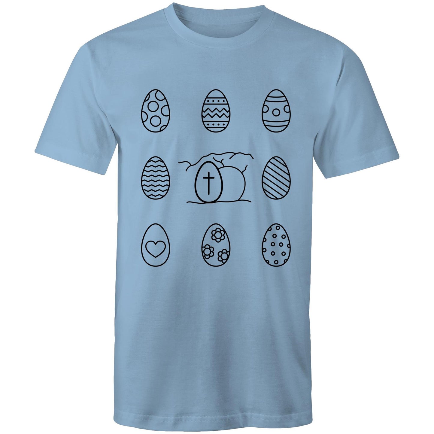 Easter Eggs and Jesus' Tomb Chrisitan Mens T-Shirt