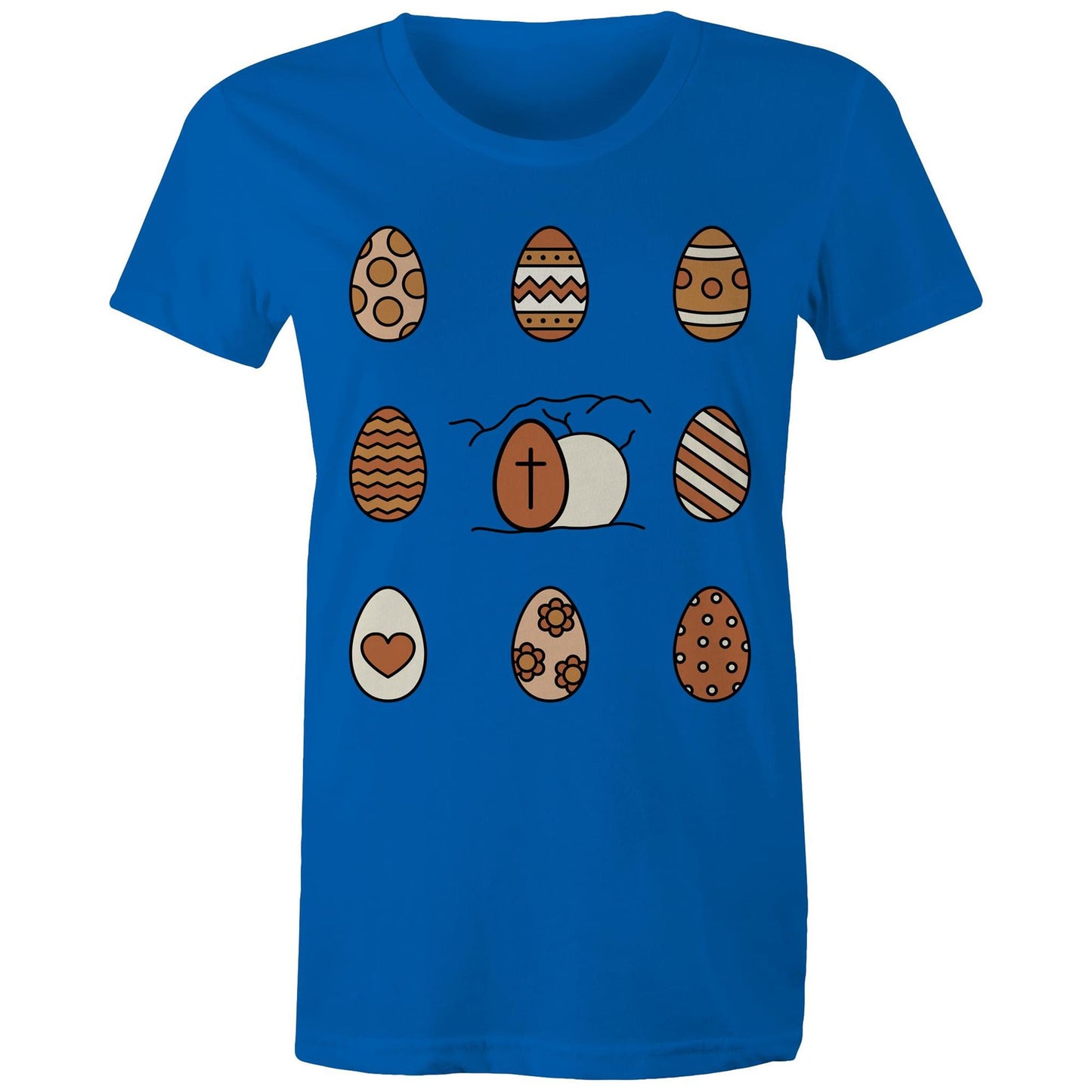 Easter Eggs and Jesus' Tomb Chrisitan Womens T-Shirt