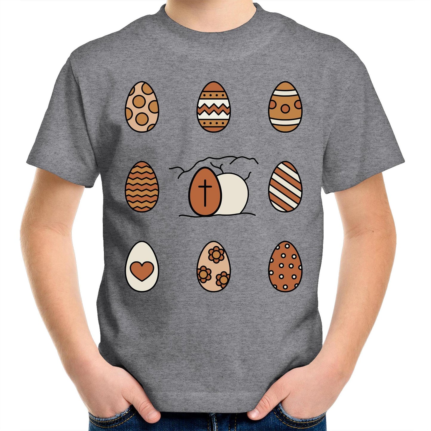 Easter Eggs and Jesus' Tomb Chrisitan Kids Youth T-Shirt