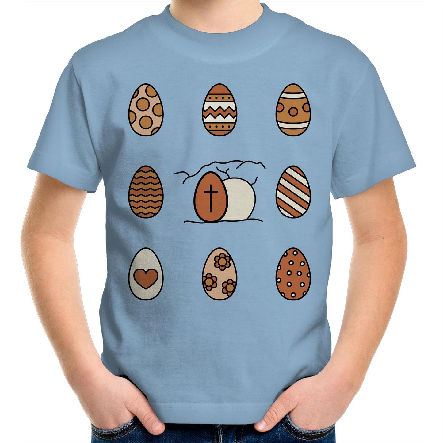 Easter Eggs and Jesus' Tomb Chrisitan Kids Youth T-Shirt