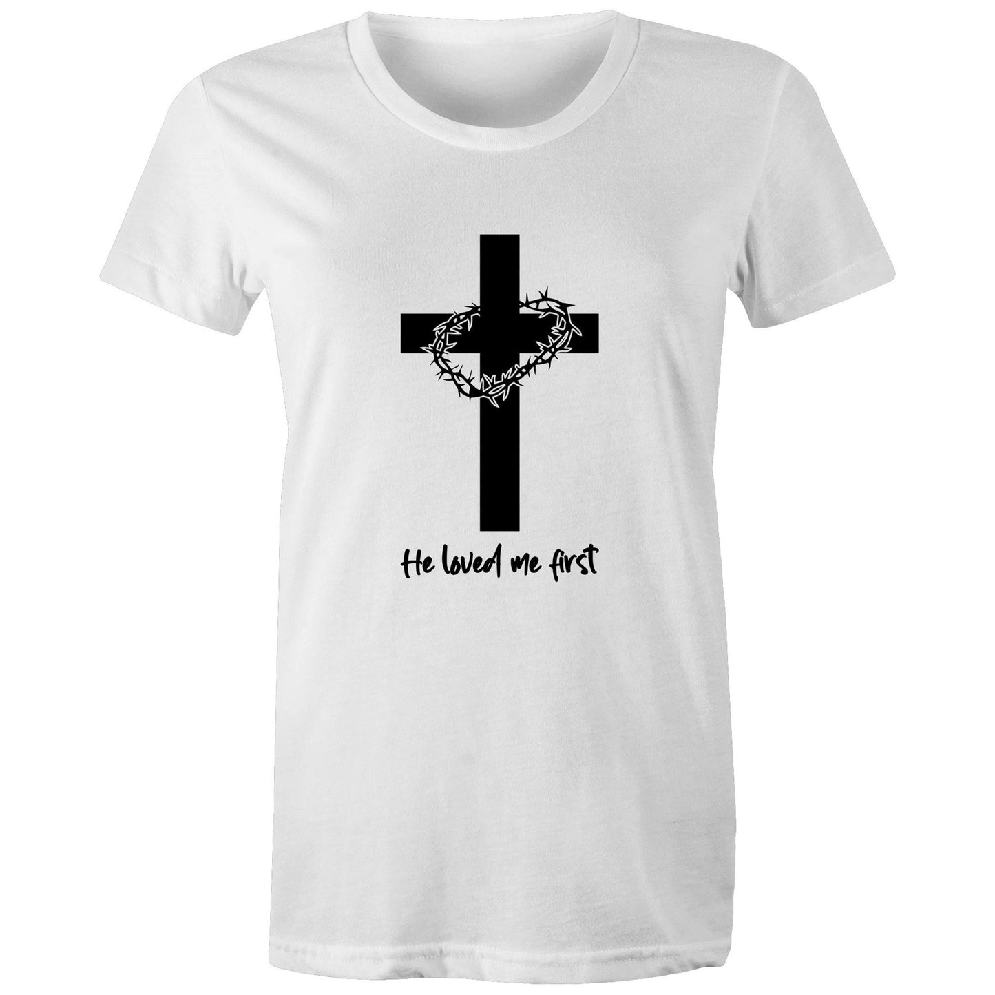 Jesus Christ Loved Me First Women's Organic Tee