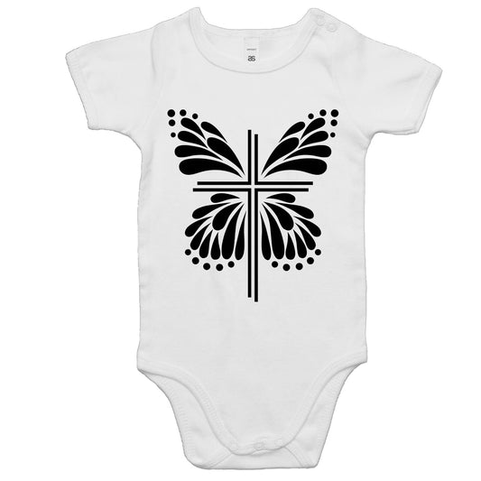 Butterfly Cross Baby Onesie Romper