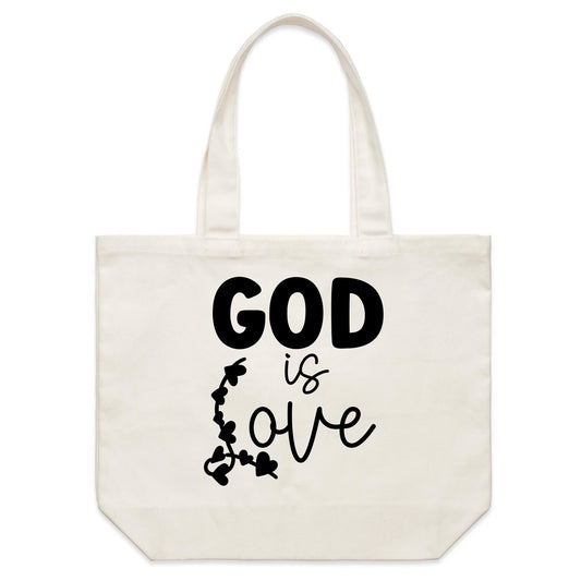 God is Love Christian Shoulder Canvas Tote Bag