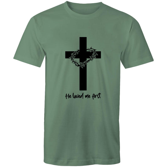 Jesus Christ Loved Me First Men's T-Shirt