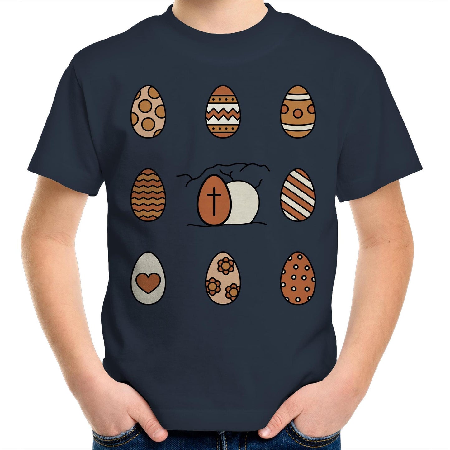 Easter Eggs and Jesus' Tomb Chrisitan Kids Youth T-Shirt